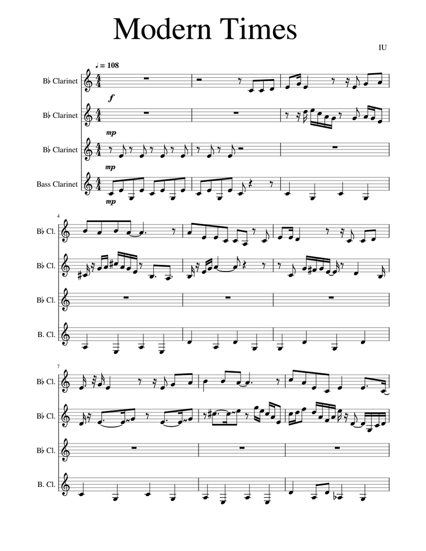 Modern clarinet music outlet