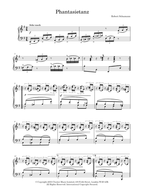 Phantasietanz op. 124 No. 5 in E Minor - Robert Schumann (Piano Solo)