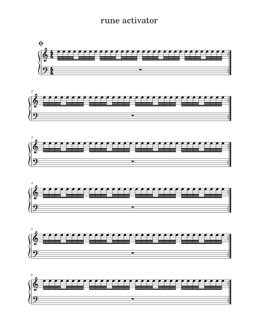 rune activator Sheet music for Piano (Solo)