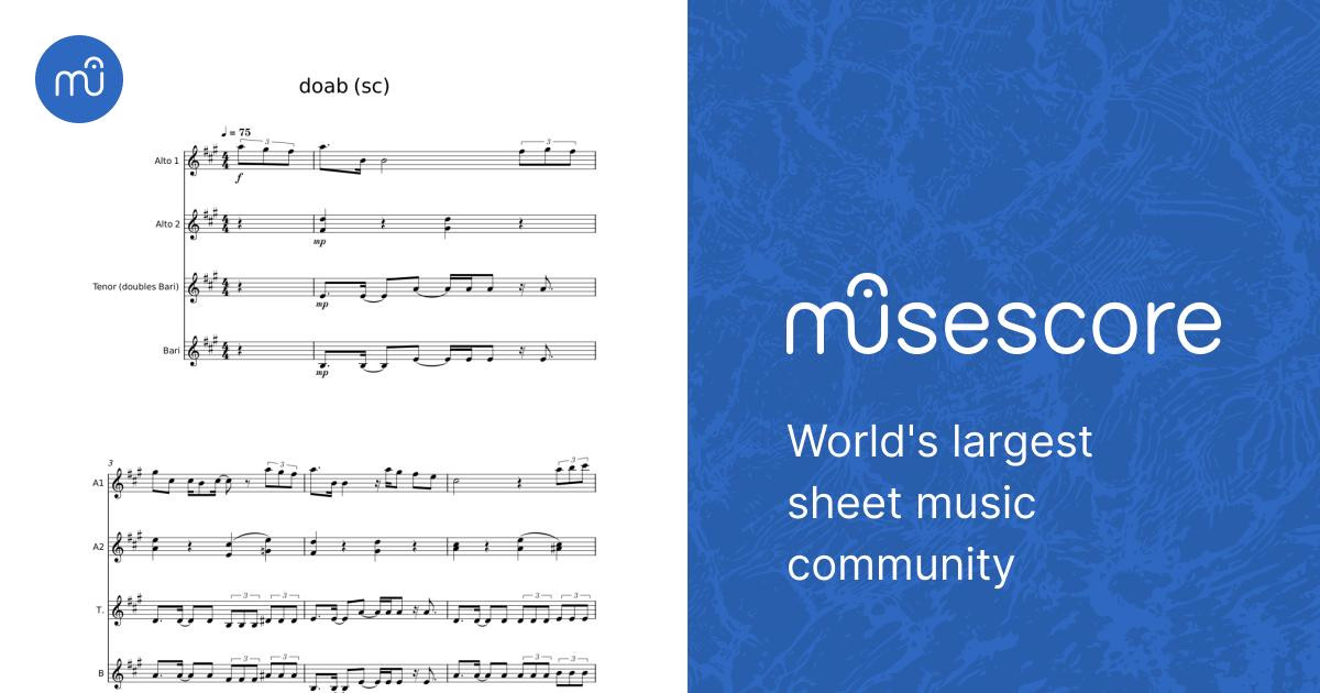 Doab Structure Example doab Sheet Music for Synthesizer (Mixed Quartet) | MuseScore.com
