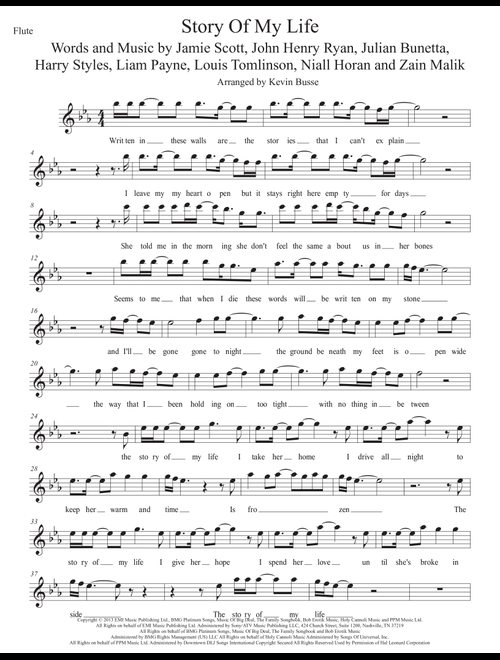 Story Of My Life (Arr. Kevin Busse) - One Direction (Flute Solo)