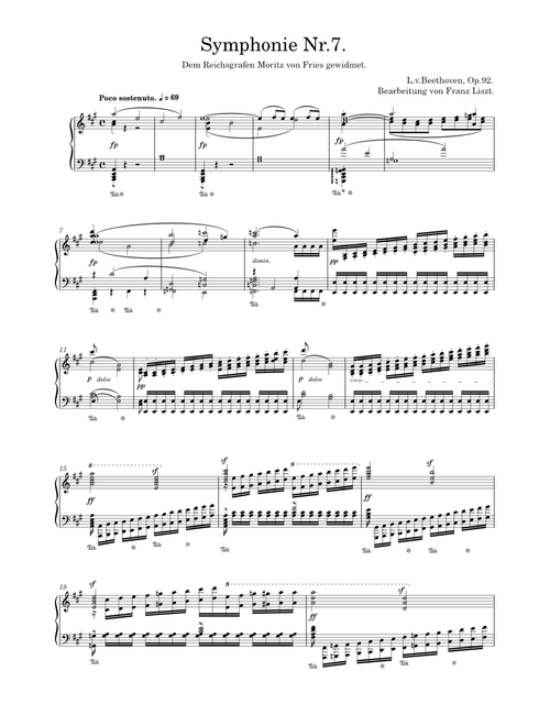 Symphony No.7. Op.92 (L.v.Beethoven- F.Liszt)