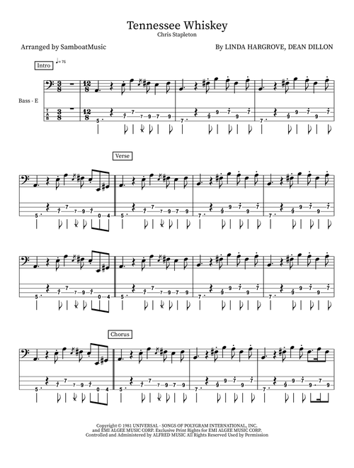 Tennessee Whiskey (Arr. SamboatMusic) - Chris Stapleton (Instrumental Solo)