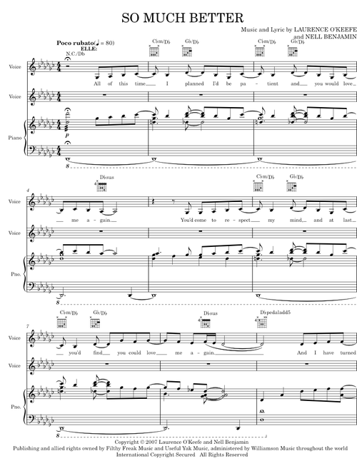 So Much Better - Legally Blonde The Musical (Piano-Vocal-Guitar)