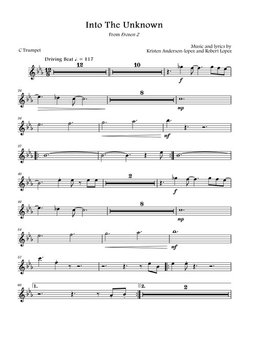 Into The Unknown (Arr. David Lartey) - Panic! At The Disco (Trumpet Solo)