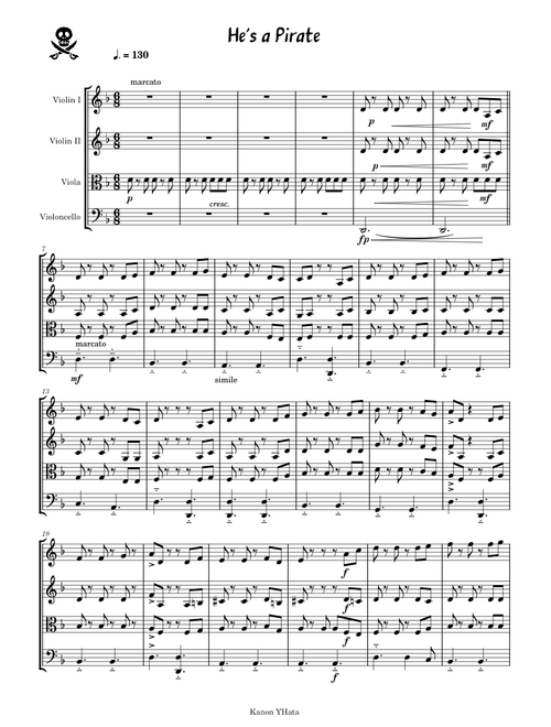 四重奏 sheet music by jingfarh1701 | Play, print, and download in