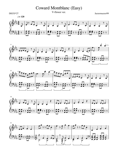 Coward Mont Blanc (Easier) [Gumi/V-flower, DECO*27] 