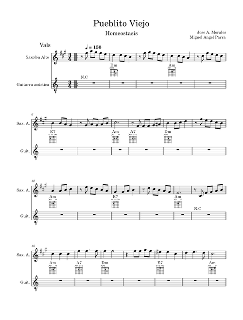 Pueblito Viejo – Jose A. Morales Arr. Miguel Angel Parra