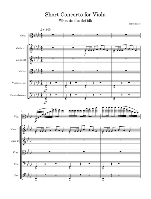 Short Concerto for Viola