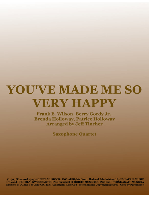 You've Made Me So Very Happy (Arr. Jeff Tincher) - Brenda Holloway (Woodwind Ensemble)