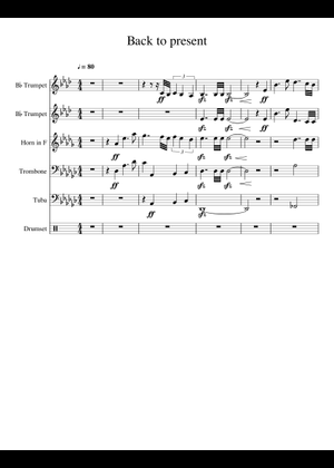 Back to the Future Sheet Music for French horn (Mixed Quartet