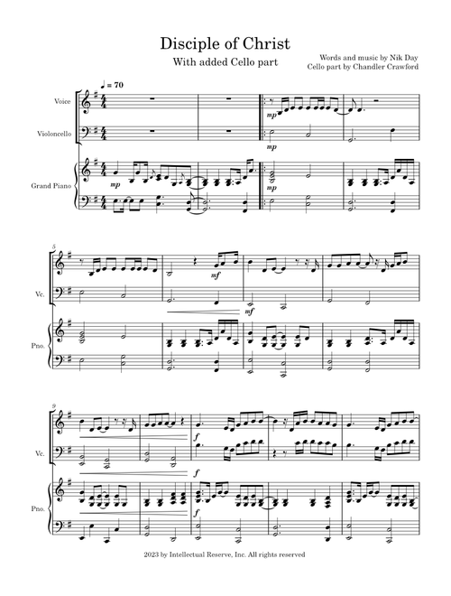 Disciple Of Christ (2024 Youth Theme) – Nik Day W/Cello