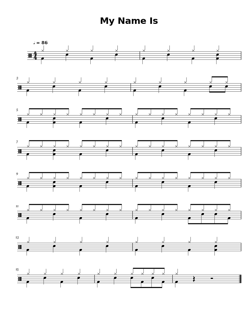 MY NAME IS – Labi Siffre My Name Is Sheet Music for Drum group (Drum ...