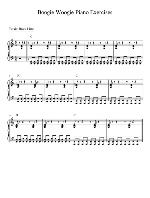Boogie Woogie Piano Exercises