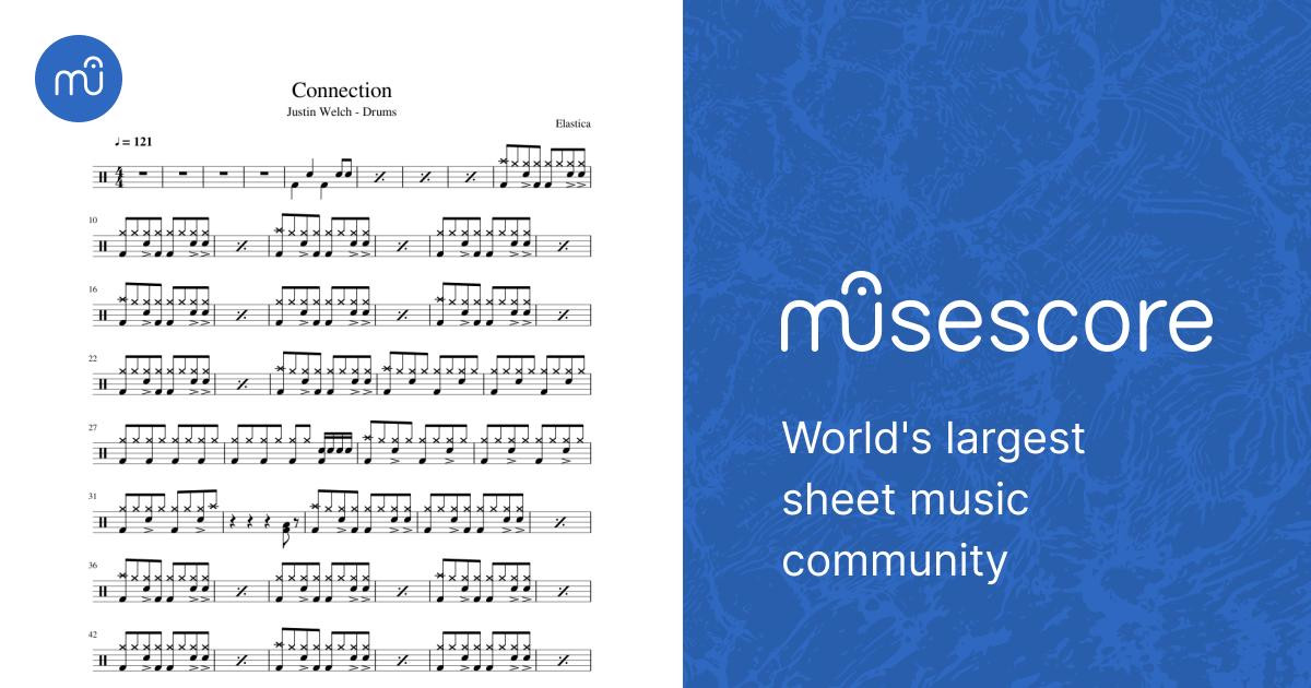Connection - Elastica Sheet Music for Drum group (Solo
