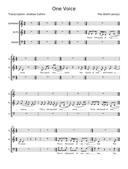 One voice – The Wailin' Jennys