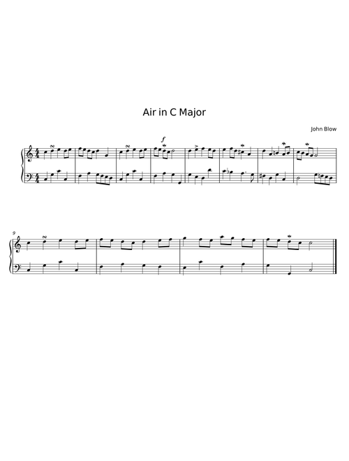 Air in C major - John Blow