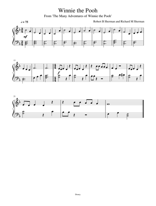 Winnie The Pooh Theme Tune (easy)