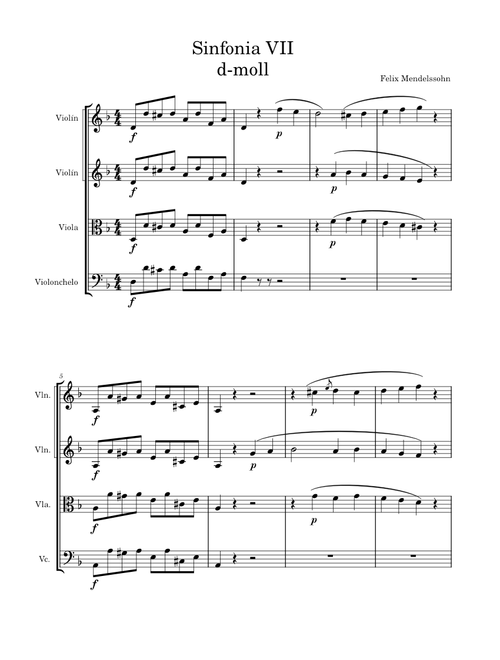 String Symphony No.7 in D minor, MWV N 7 – Felix Mendelssohn 1.MV
