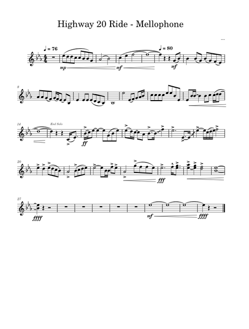 Highway 20 ride – Zac Brown Band Highway 20 Ride - Mellophone