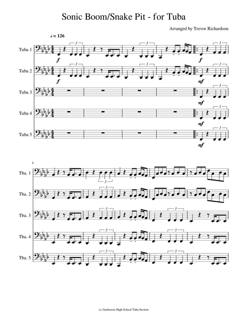 Sonic Boom/Snake Pit - for Tuba
