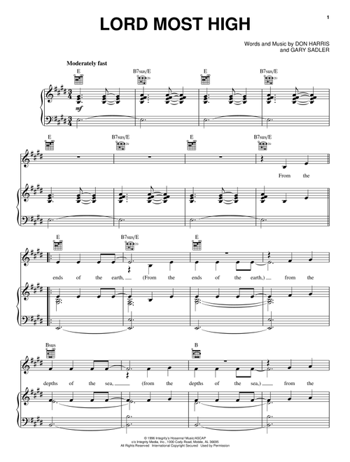 Lord Most High - The Martins (Piano-Vocal-Guitar)