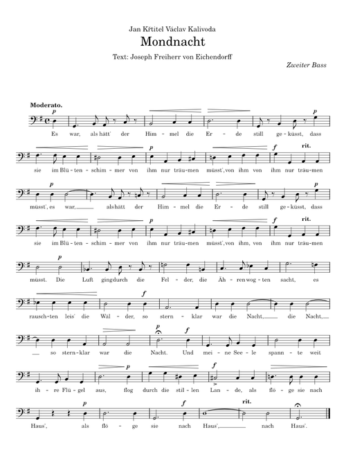 Mondnacht - Jan Křtitel Václav Kalivoda