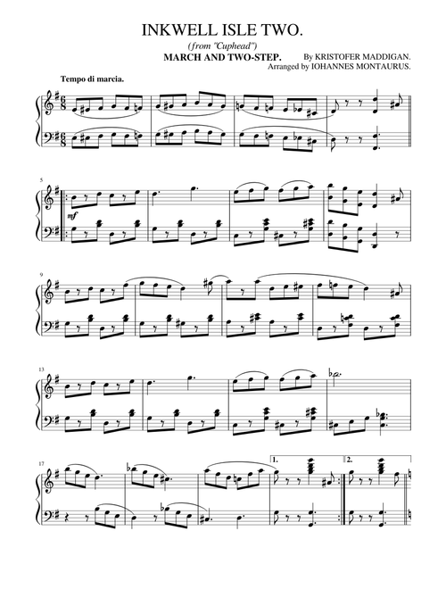 "INKWELL ISLE TWO" from "Cuphead" (Scott Joplin Style)