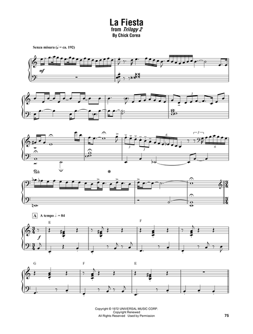 La Fiesta - Chick Corea (Piano Transcription)