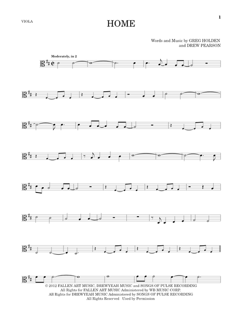 Home - Phillip Phillips (Viola Solo)