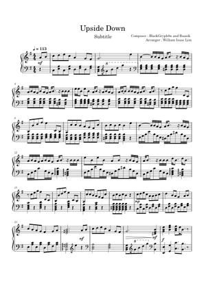 Upside Down - Black Gryph0n - Txantoni Sheet Music for Piano