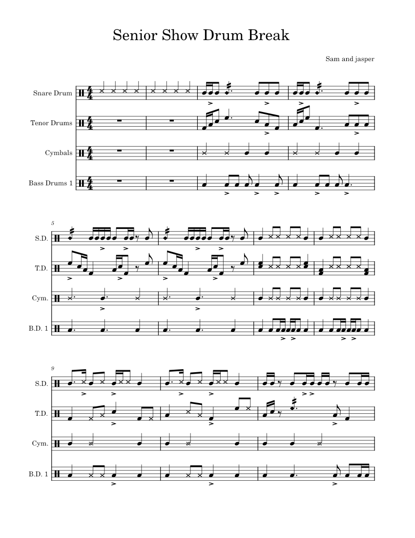 senior-show-drum-break-sheet-music-for-snare-drum-crash-tenor-drum