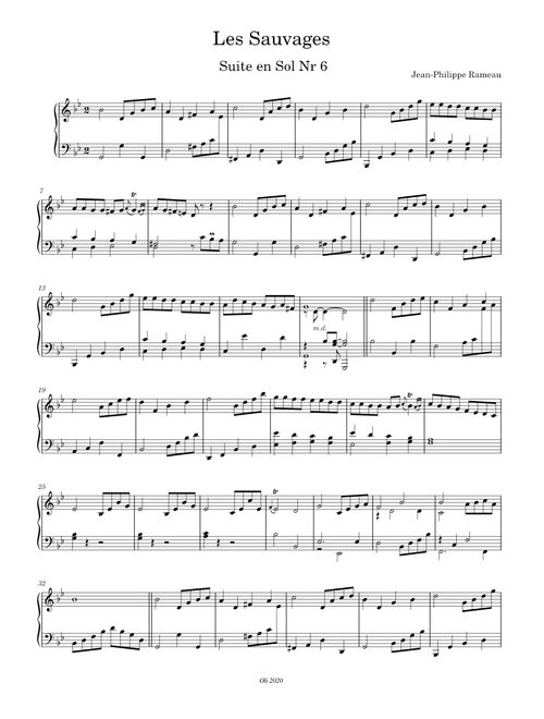 J.P. Rameau, Suite en Sol, Les Sauvages