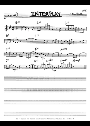 Play Official version of Interplay Sheet Music by Bill Evans