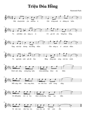 Milion Alyh Roz Sheet Music for Piano (Solo) | MuseScore.com