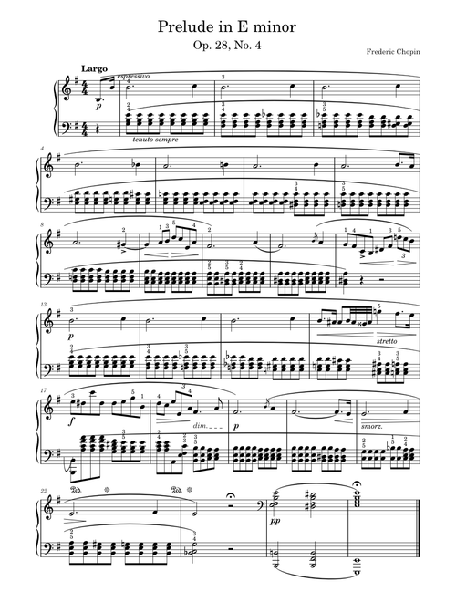 Prelude in E minor – Frederic Chopin