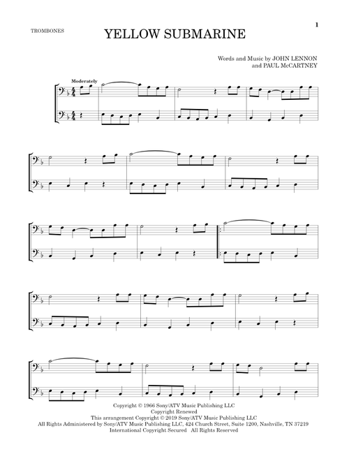 Yellow Submarine - The Beatles (Trombone Duet)