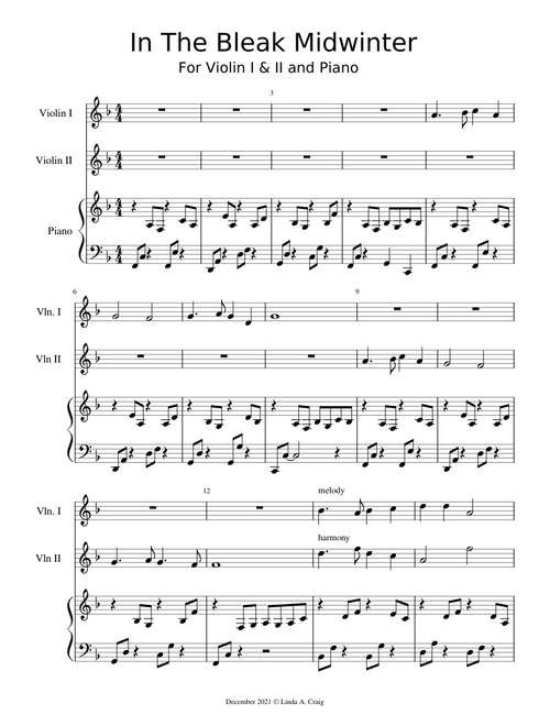 In the bleak midwinter – Gustav T. Holst