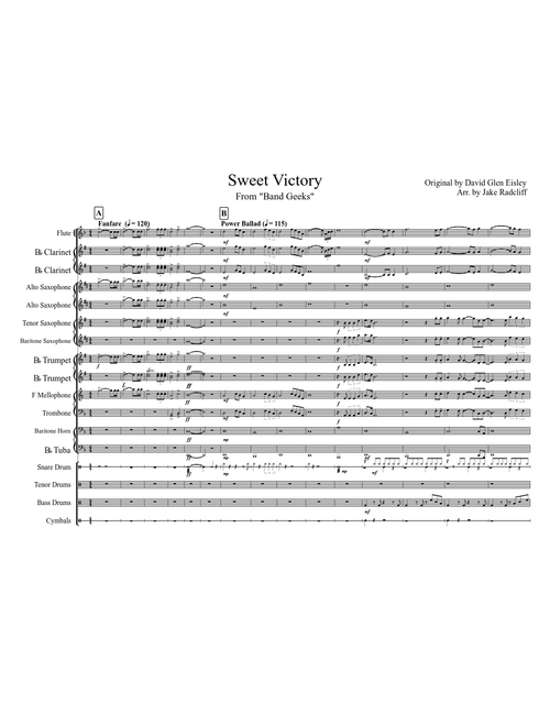 Sweet Victory Marching Band Arrangement