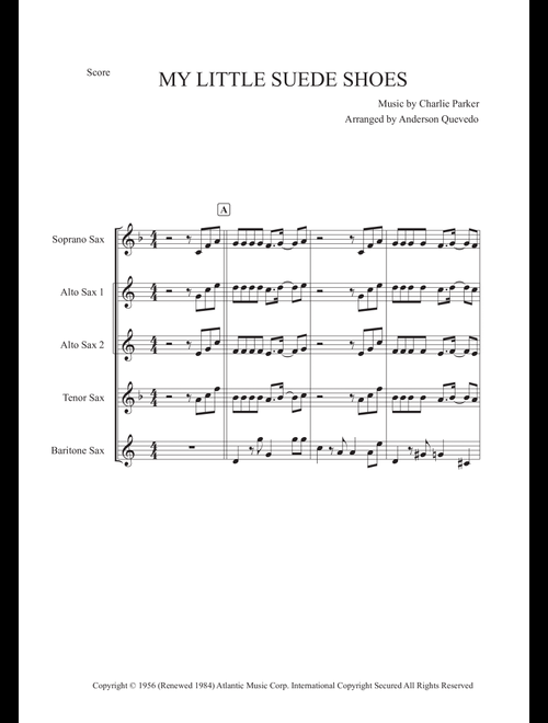 My Little Suede Shoes (Arr. Anderson Quevedo) - Charlie Parker (Woodwind Ensemble)