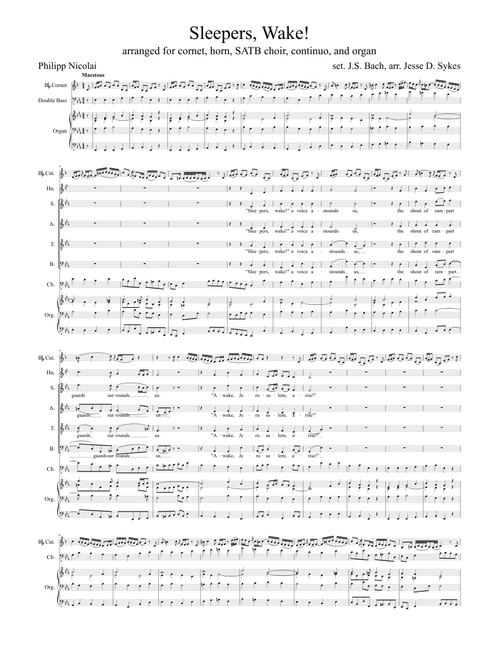 Sleepers, Wake! - Accompanied Mixed Chorus