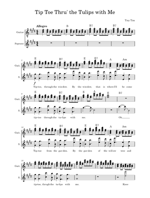 Tip Toe Thru' the Tulips With Me – Tiny Tim