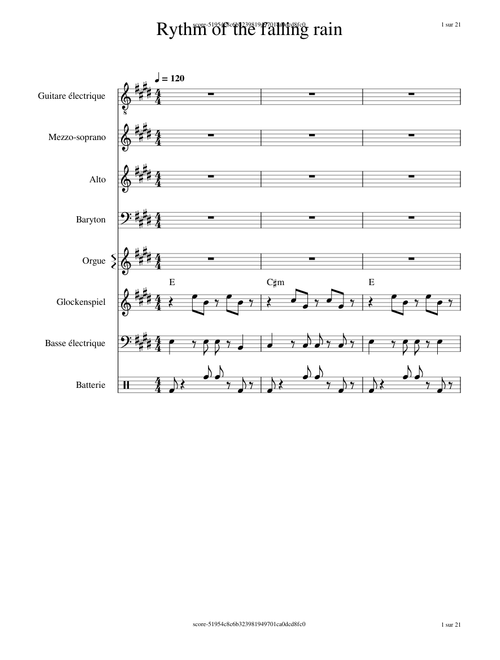 Rythm of the falling rain