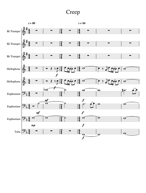 Creep Bluecoats 2011 Brass score