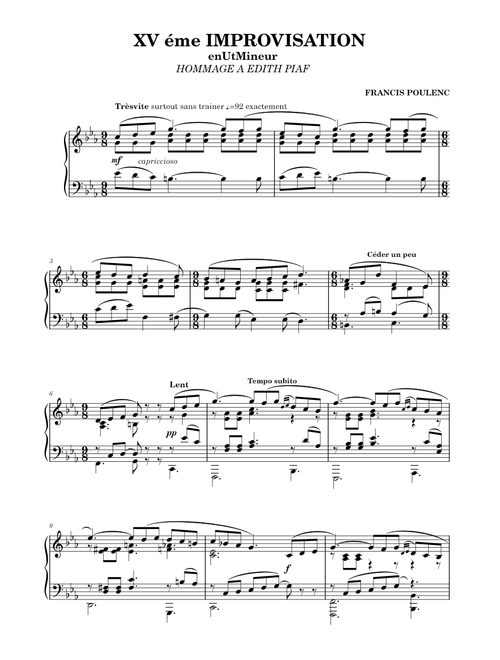 Improvisation No.15 in C minor, FP 176 – Francis Poulenc