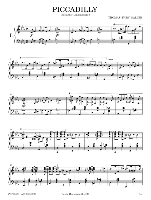 Piccadilly – Thomas "Fats" Waller