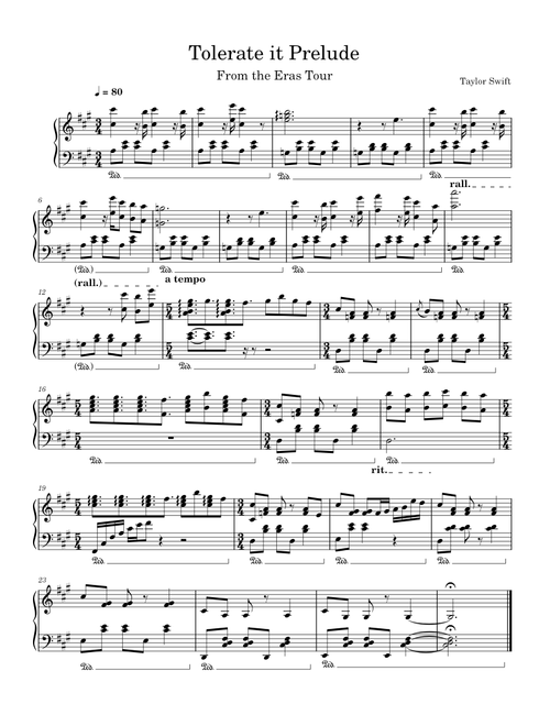 Tolerate It (Eras Tour) – Taylor Swift (Prelude)