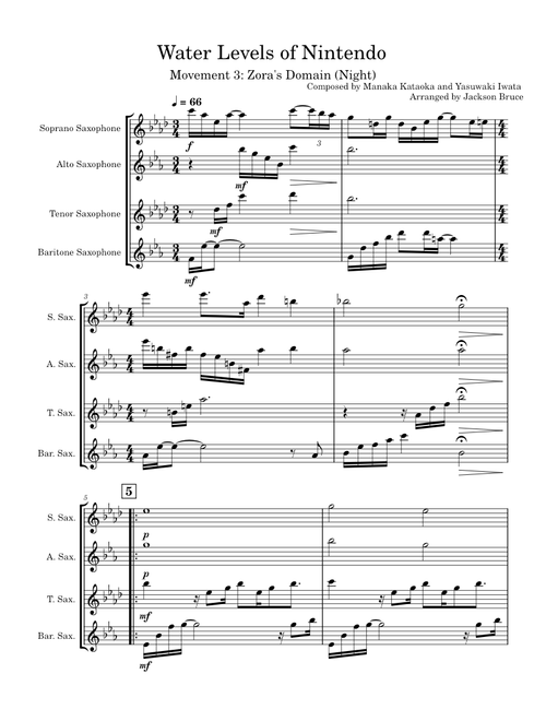 Zora's Domain (Night) – Yasuaki Iwata Sax Quartet