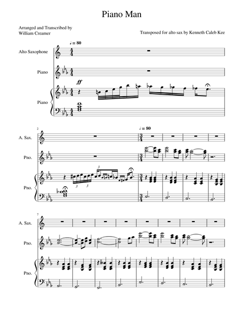 Piano Man-alto sax