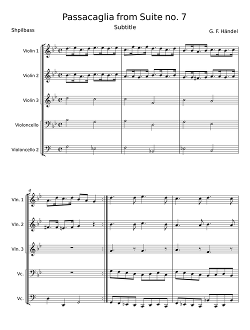 Passacaglia - Georg Friedrich Händel